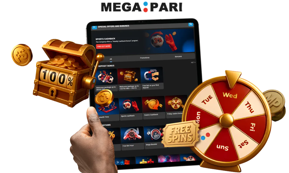 Bonuses offered by Megapari online casino